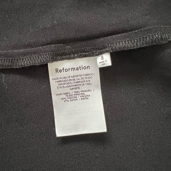 Reformation 8 Sigmund Long Sleeve Midi Dress Leg Slit - Picture 11 of 13